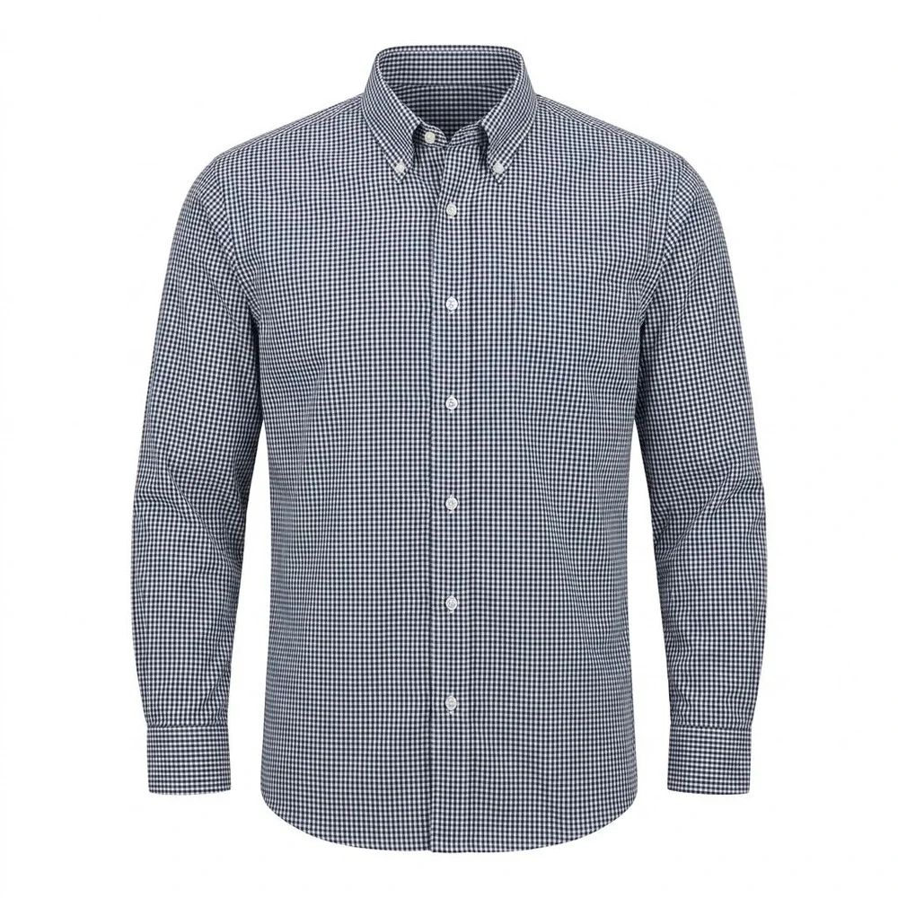 Alan Paine Mens Button Down Shirt Blue Green Long Sleeve Size Medium - CJ - Picture 1 of 10